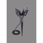 NL81789 Caster Outdoor Twin Spike  Light LED Grey/Black