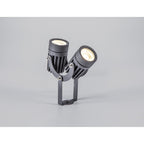 NL81789 Caster Outdoor Twin Spike  Light LED Grey/Black