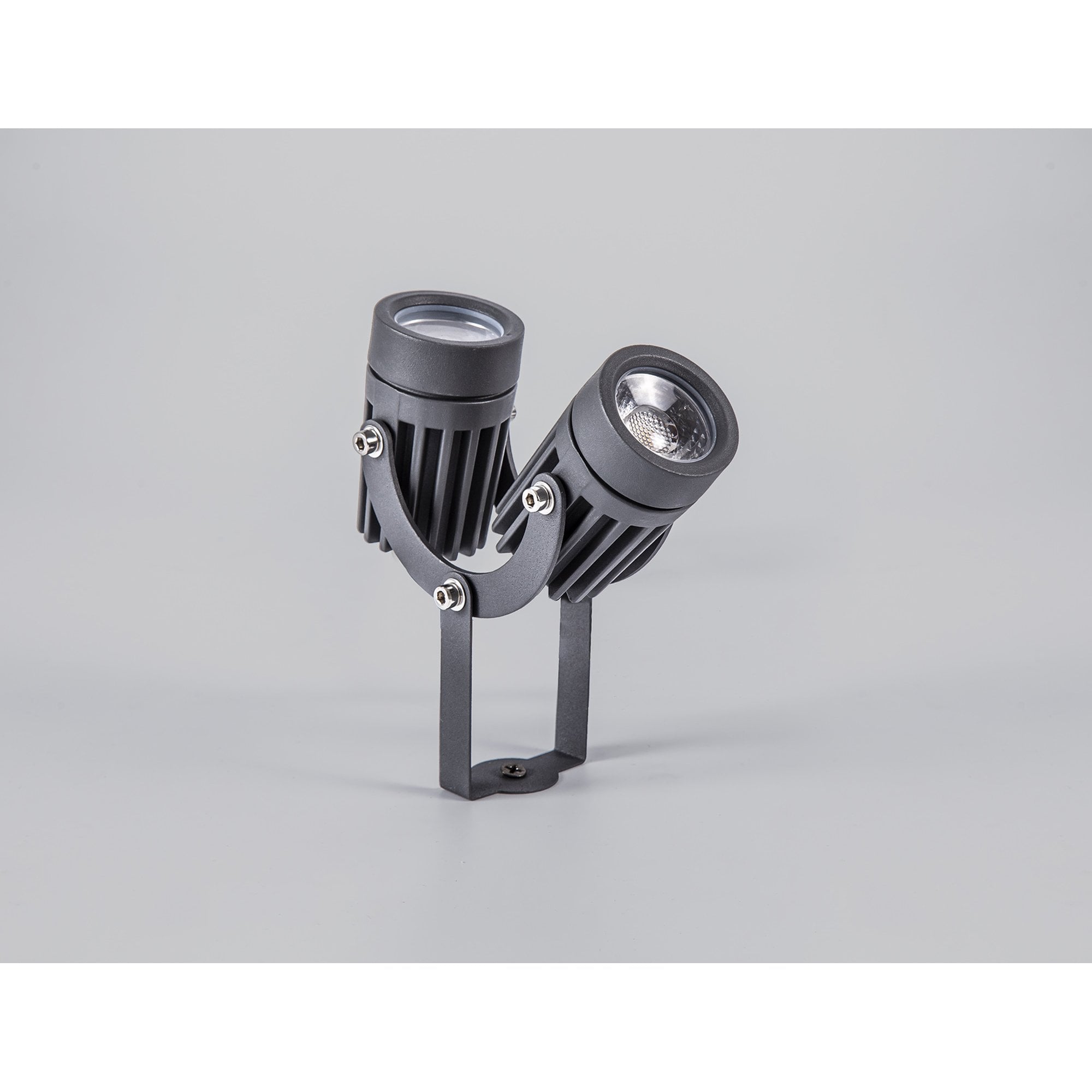 NL81789 Caster Outdoor Twin Spike  Light LED Grey/Black