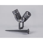 NL81789 Caster Outdoor Twin Spike  Light LED Grey/Black