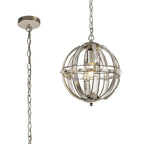 NL81379 Char Small Round Pendant 1 Light Polished Nickel