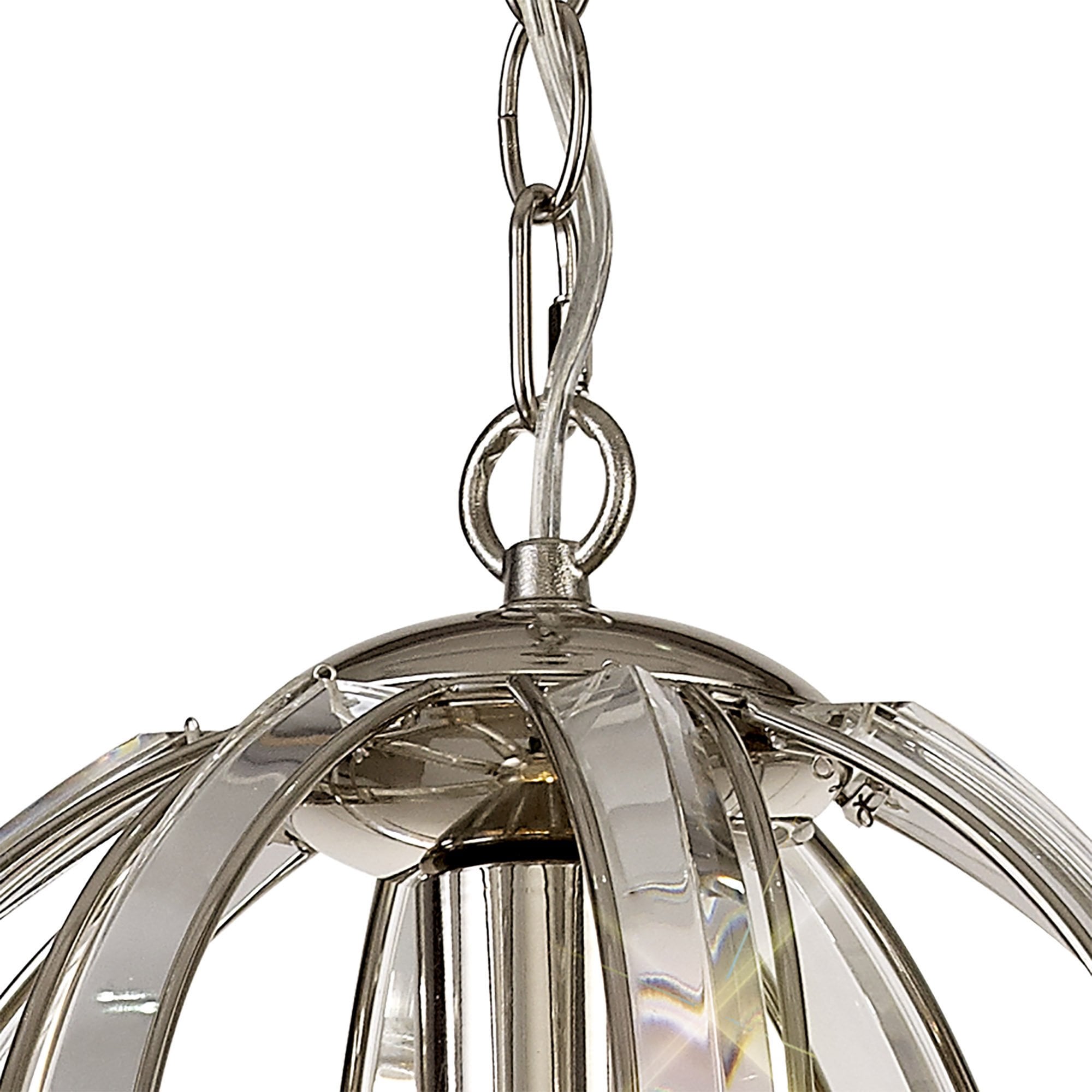 NL81379 Char Small Round Pendant 1 Light Polished Nickel