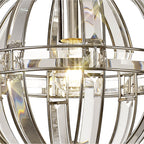 NL81379 Char Small Round Pendant 1 Light Polished Nickel