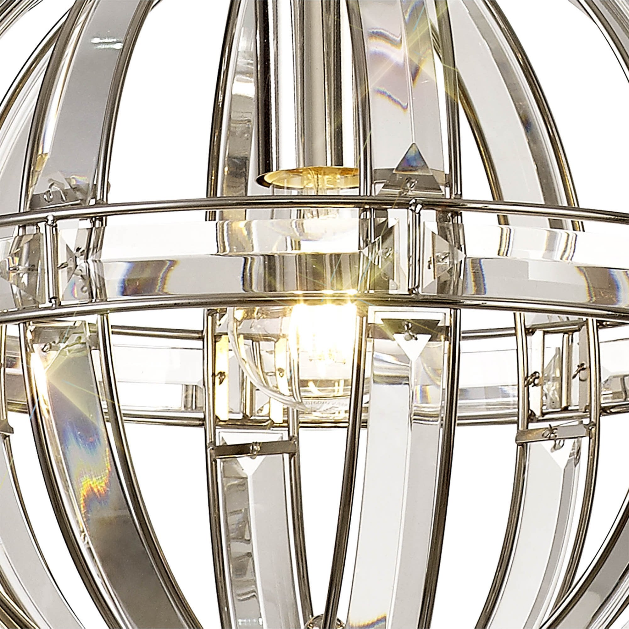 NL81379 Char Small Round Pendant 1 Light Polished Nickel