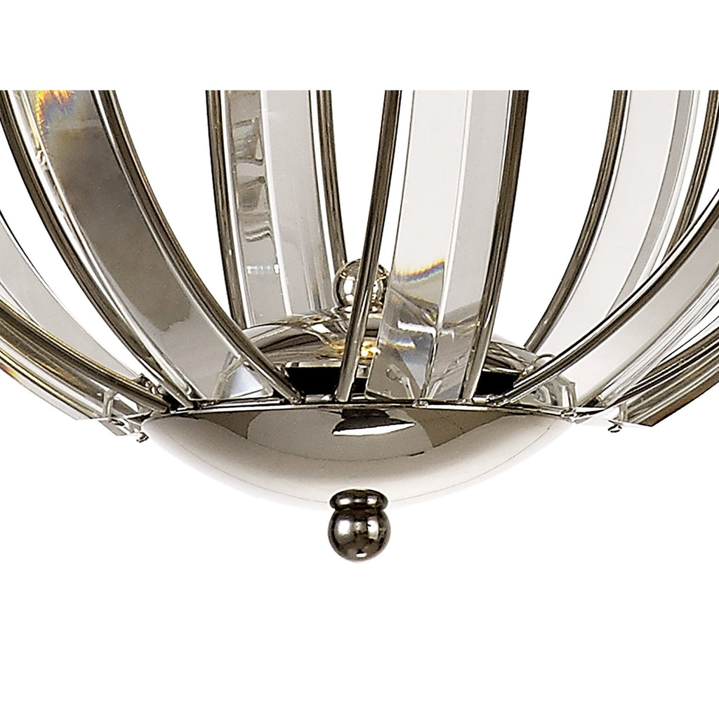 NL81379 Char Small Round Pendant 1 Light Polished Nickel