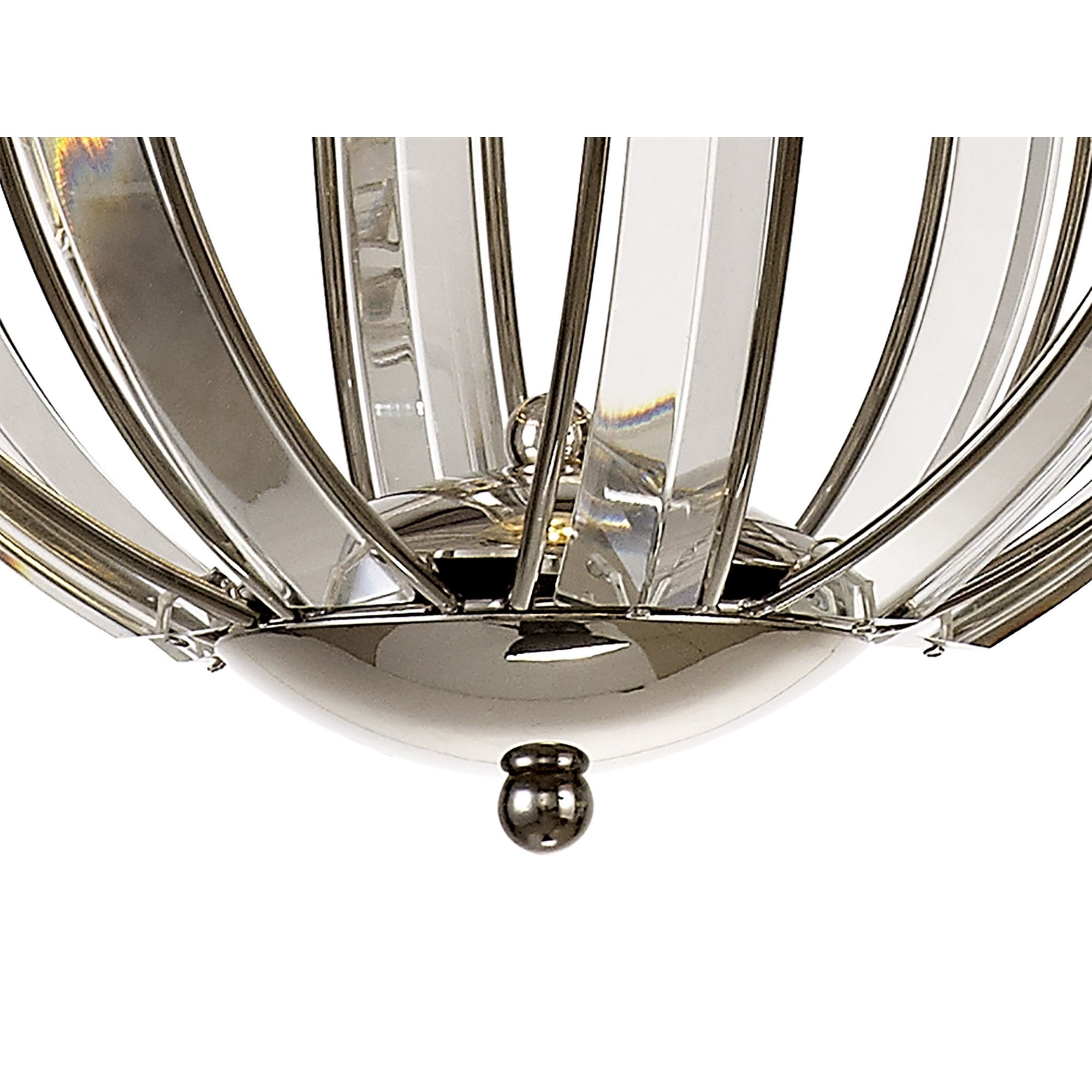 NL81379 Char Small Round Pendant 1 Light Polished Nickel