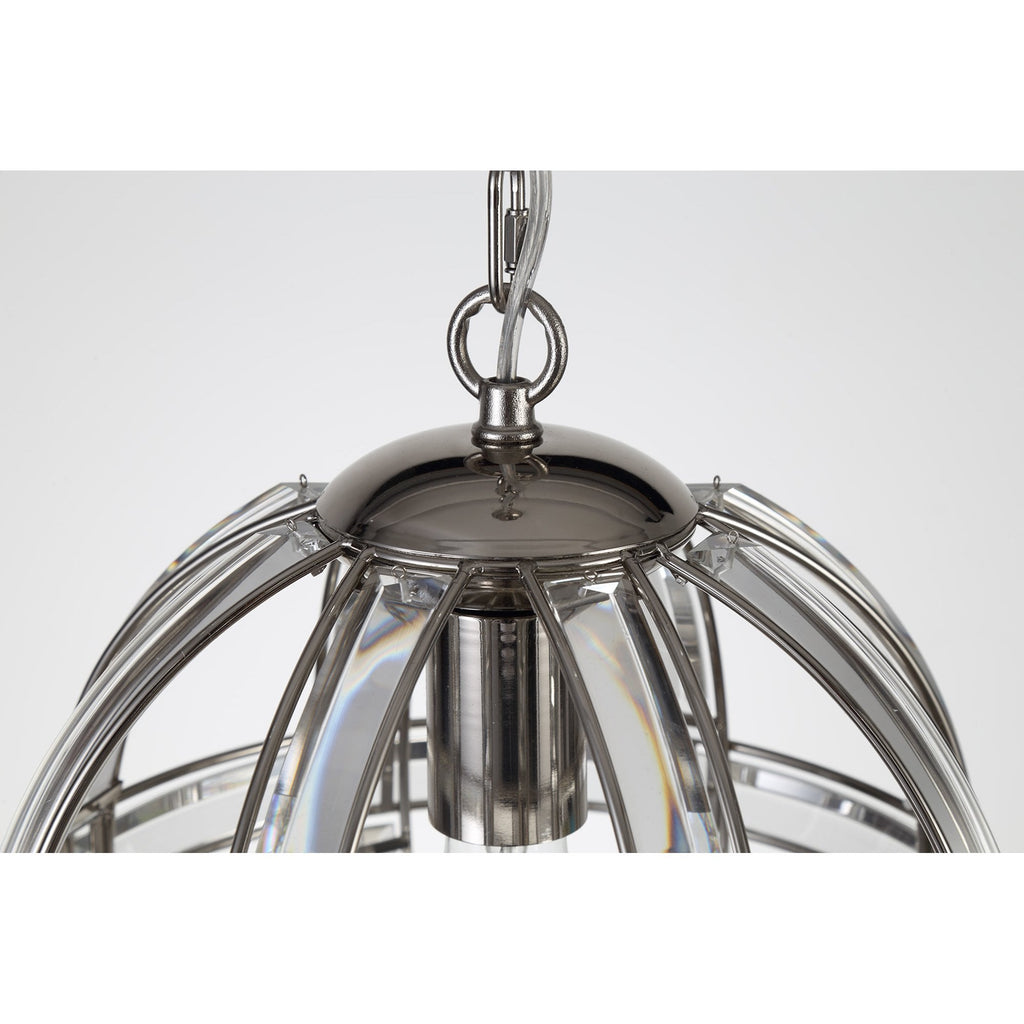 NL81379 Char Small Round Pendant 1 Light Polished Nickel