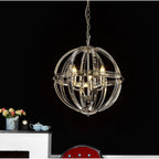 NL81389 Char Large Round Pendant 3 Light Polished Nickel