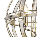 NL81389 Char Large Round Pendant 3 Light Polished Nickel