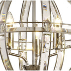 NL81389 Char Large Round Pendant 3 Light Polished Nickel