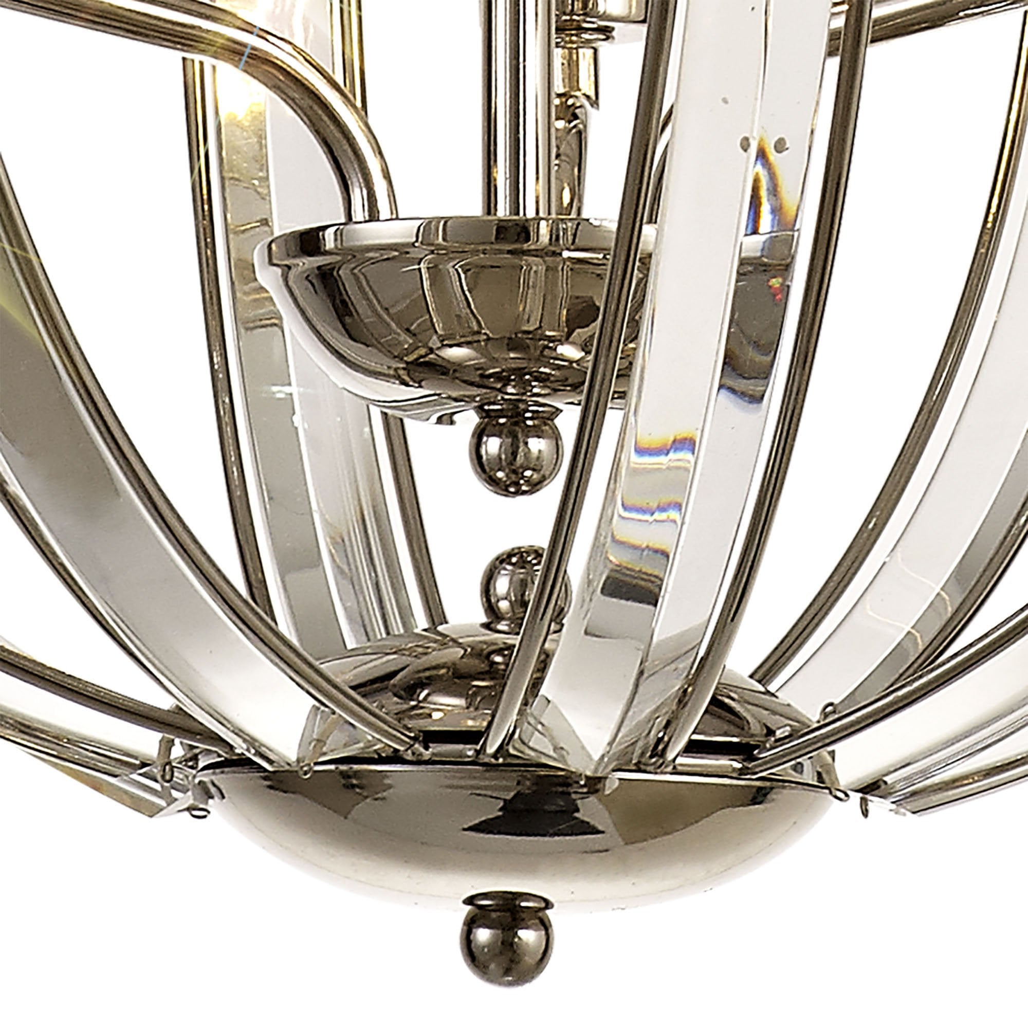 NL81389 Char Large Round Pendant 3 Light Polished Nickel