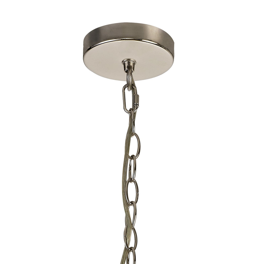 NL81389 Char Large Round Pendant 3 Light Polished Nickel