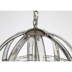 NL81389 Char Large Round Pendant 3 Light Polished Nickel