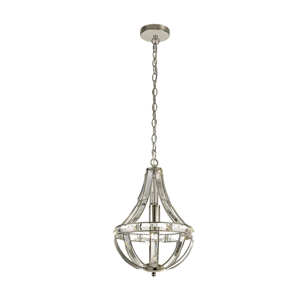 NL81399 Char Teardrop Pendant 1 Light Polished Nickel