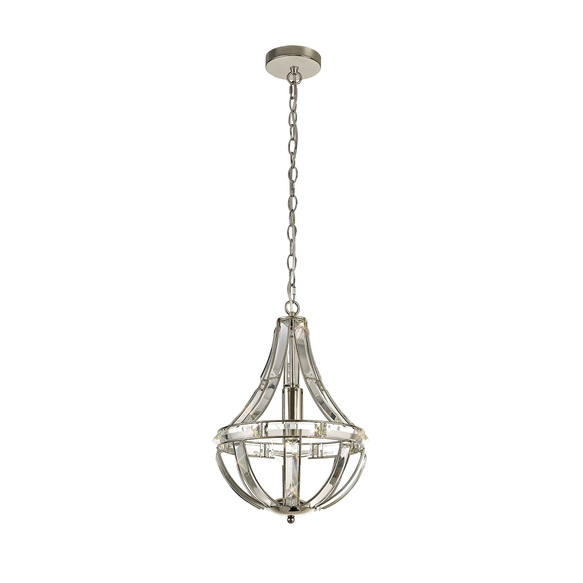 NL81399 Char Teardrop Pendant 1 Light Polished Nickel