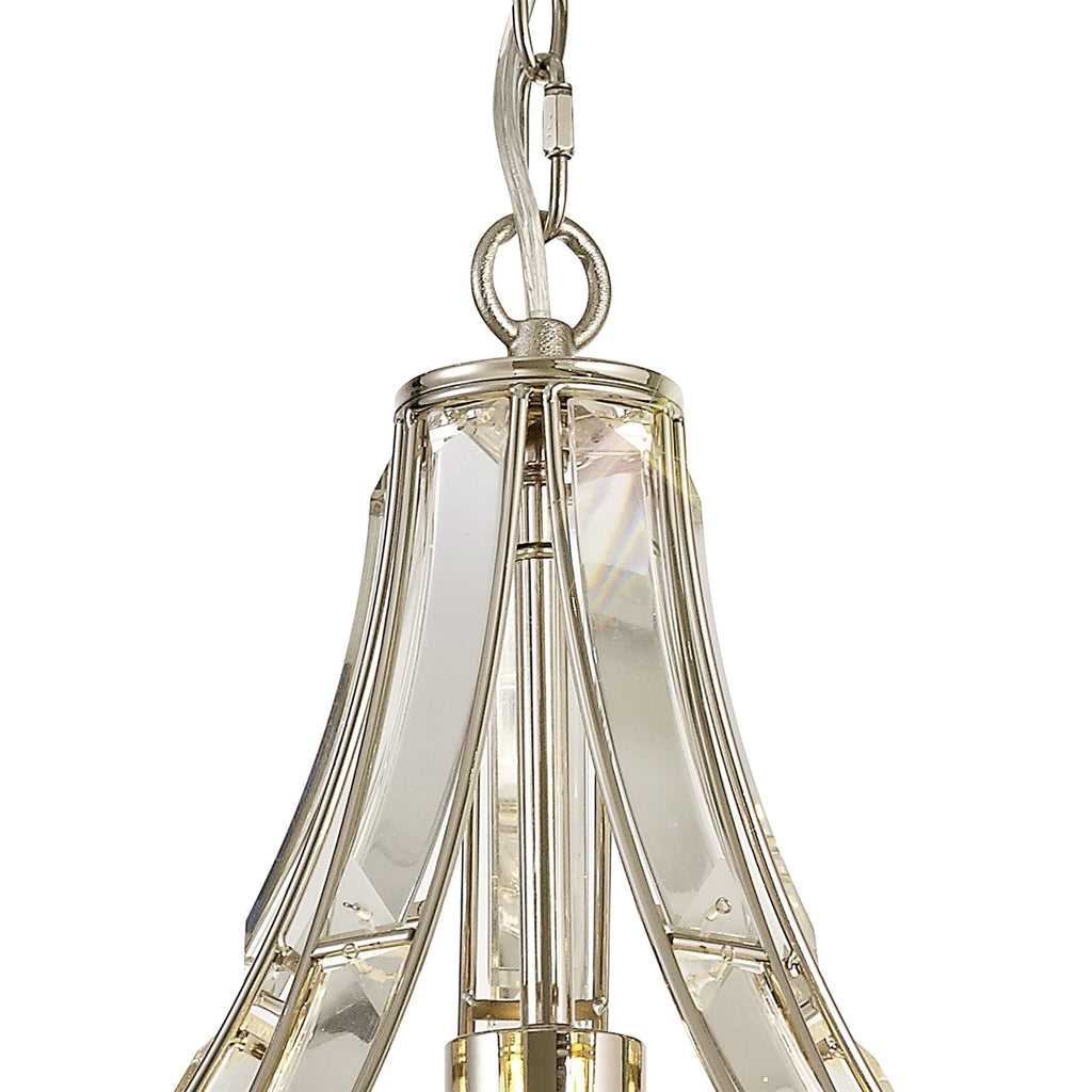 NL81399 Char Teardrop Pendant 1 Light Polished Nickel