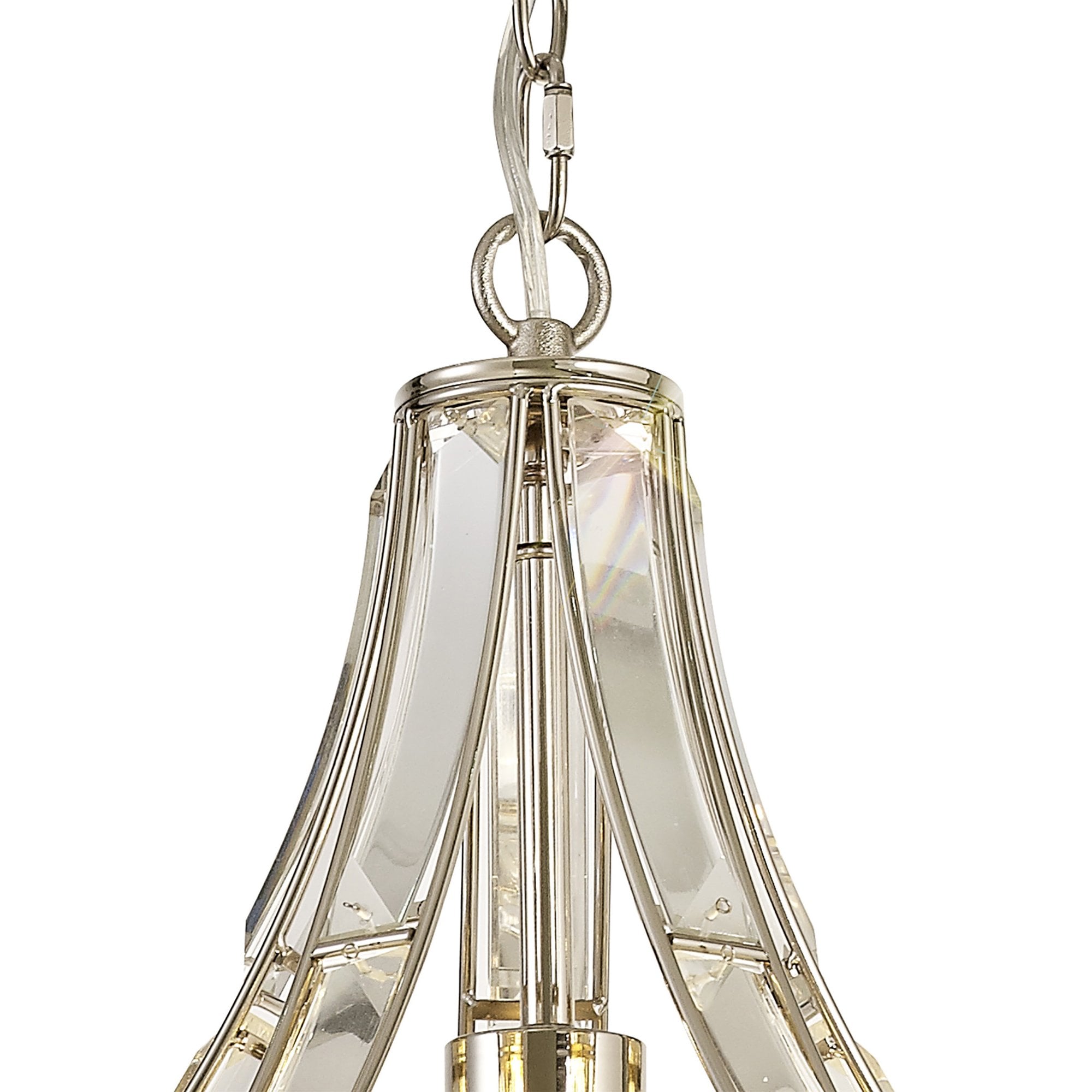 NL81399 Char Teardrop Pendant 1 Light Polished Nickel