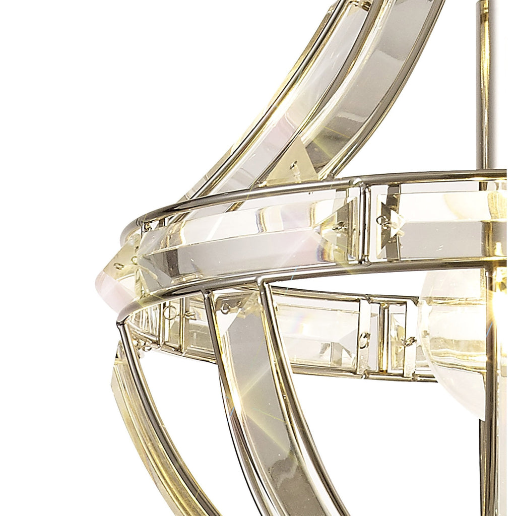 NL81399 Char Teardrop Pendant 1 Light Polished Nickel