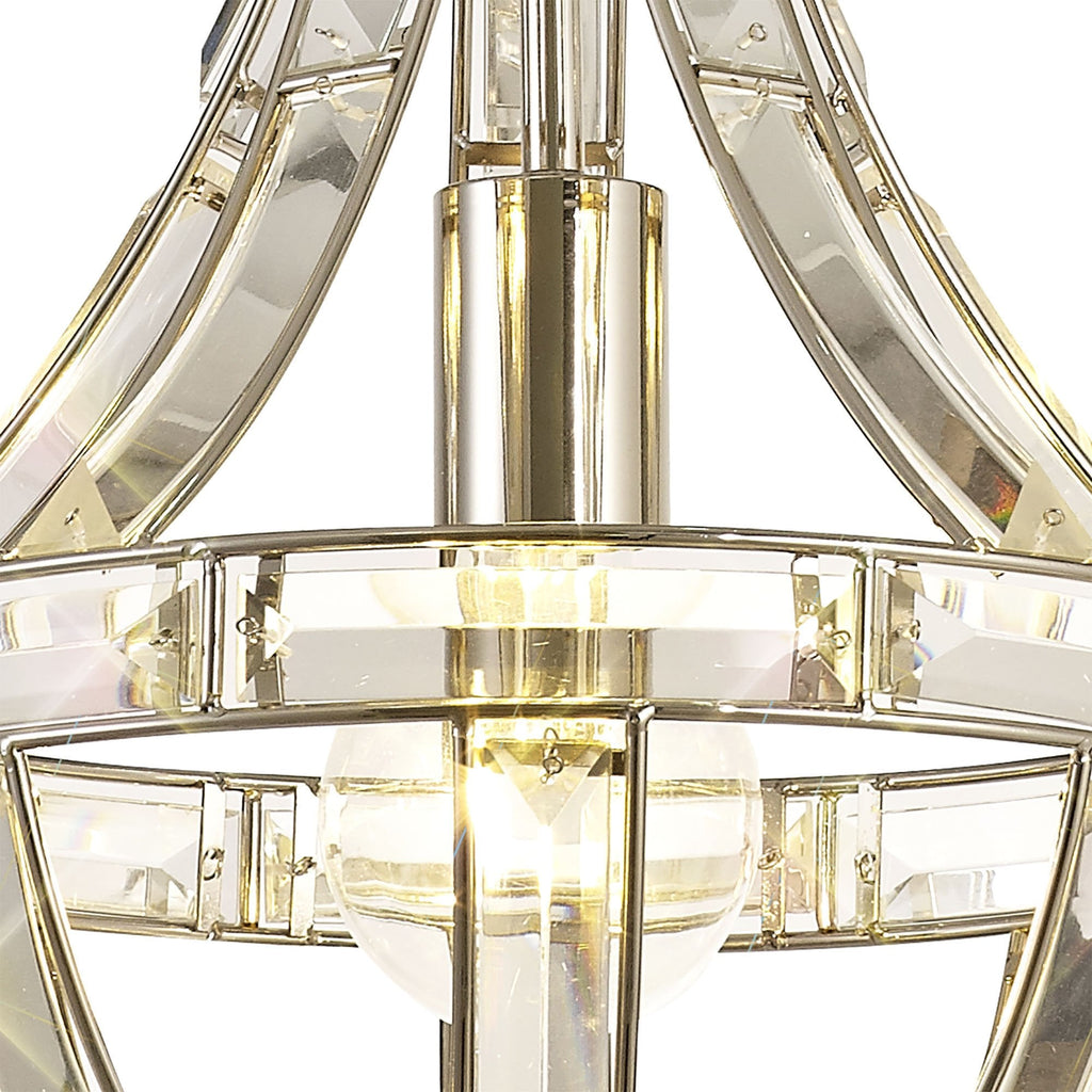 NL81399 Char Teardrop Pendant 1 Light Polished Nickel