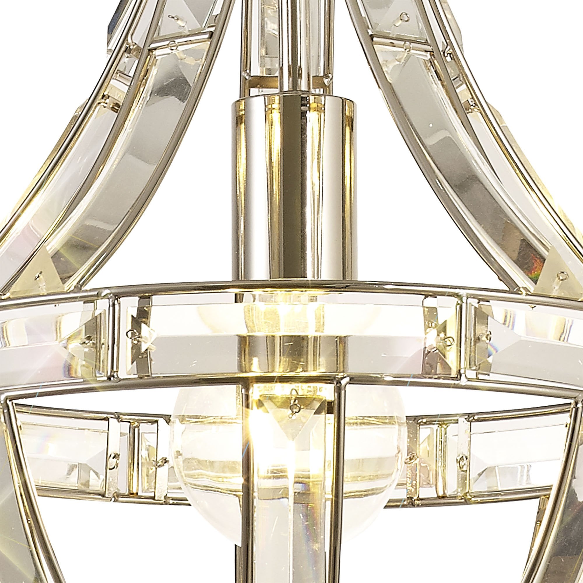 NL81399 Char Teardrop Pendant 1 Light Polished Nickel