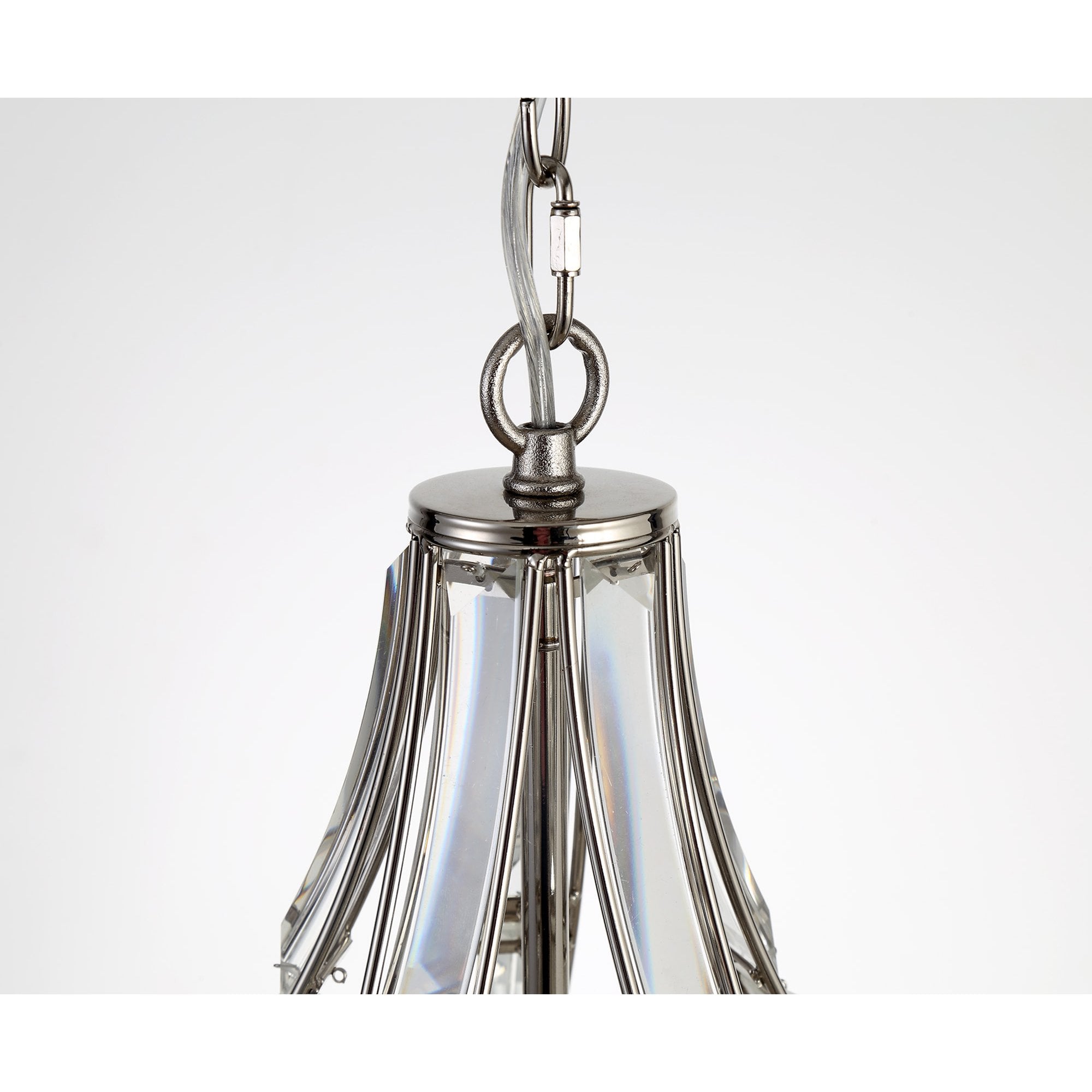 NL81399 Char Teardrop Pendant 1 Light Polished Nickel
