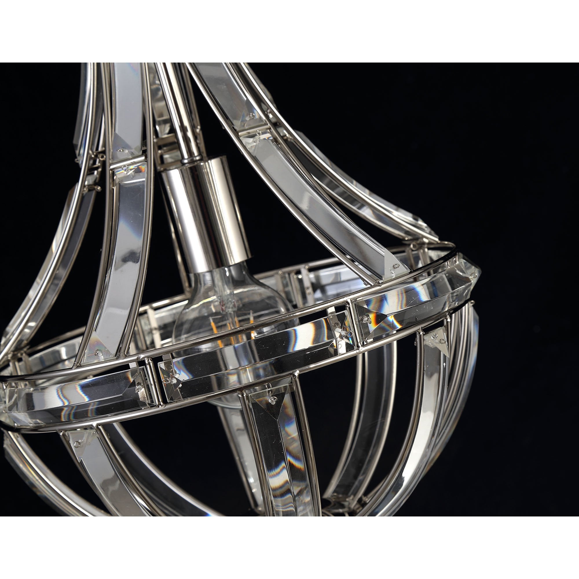 NL81399 Char Teardrop Pendant 1 Light Polished Nickel