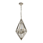 NL81409 Char Diamond Pendant 3 Light Polished Nickel