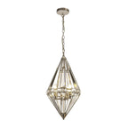 NL81409 Char Diamond Pendant 3 Light Polished Nickel