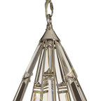 NL81409 Char Diamond Pendant 3 Light Polished Nickel