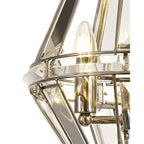 NL81409 Char Diamond Pendant 3 Light Polished Nickel