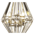 NL81409 Char Diamond Pendant 3 Light Polished Nickel