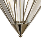 NL81409 Char Diamond Pendant 3 Light Polished Nickel