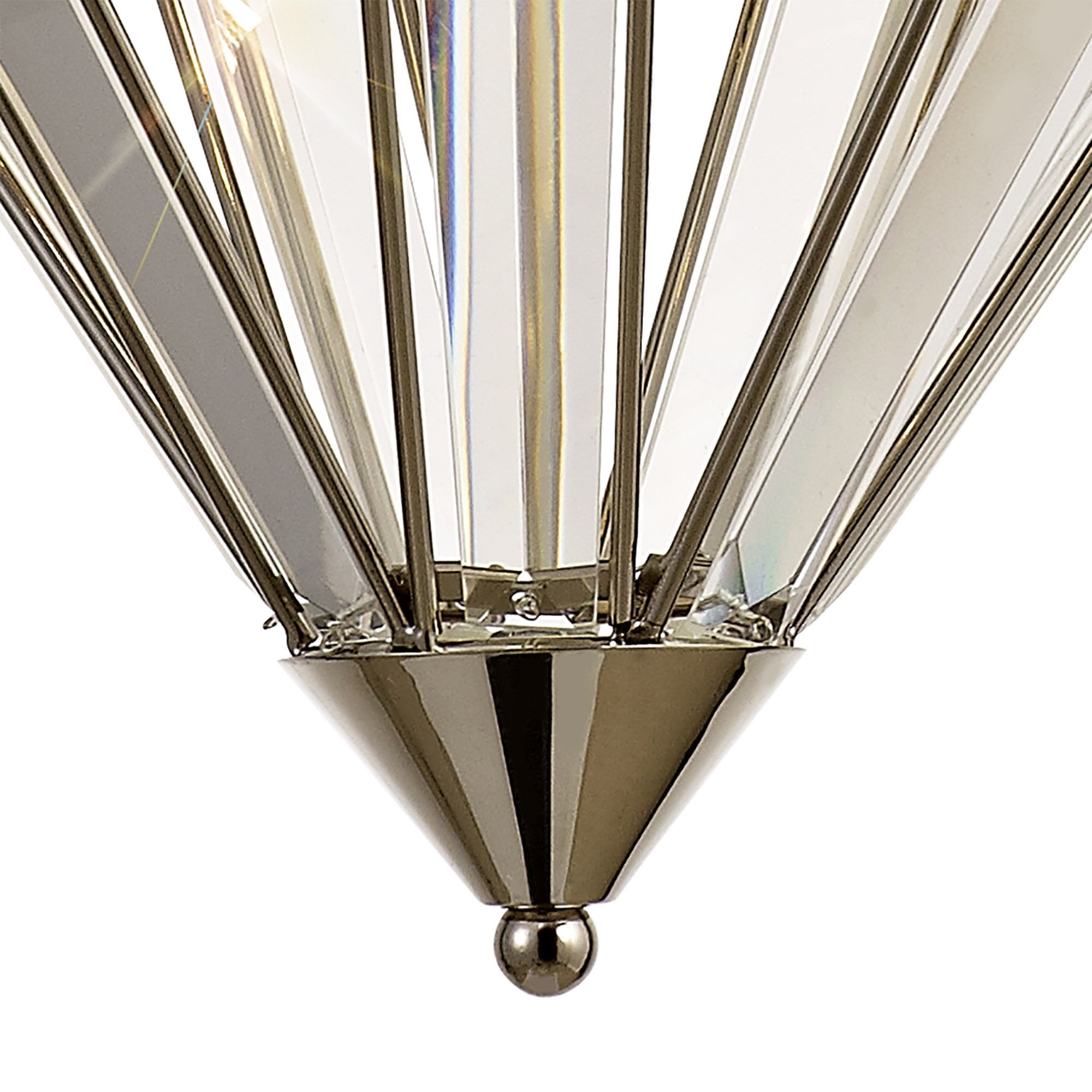 NL81409 Char Diamond Pendant 3 Light Polished Nickel