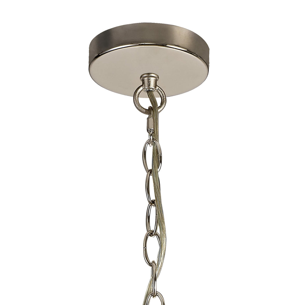 NL81409 Char Diamond Pendant 3 Light Polished Nickel