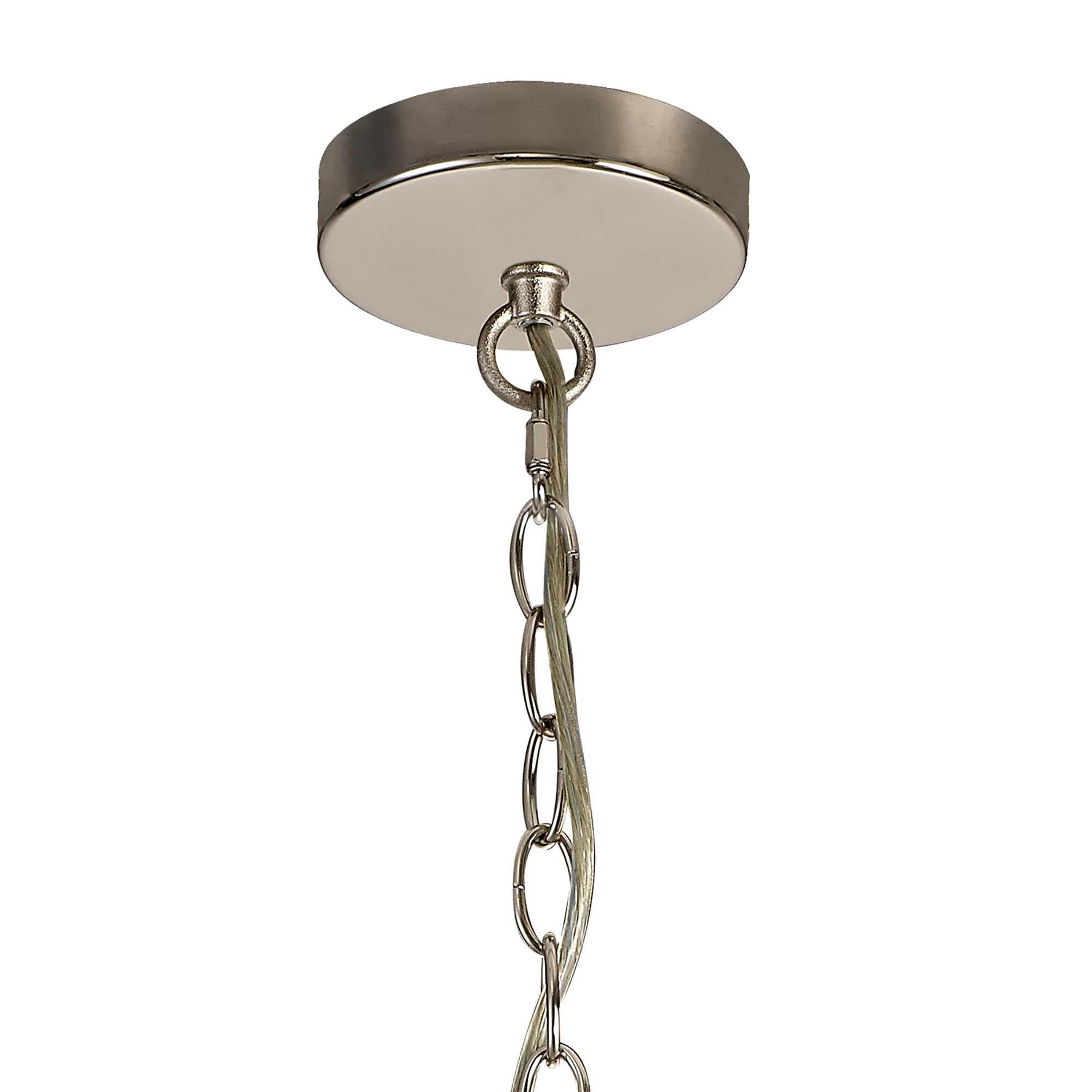 NL81409 Char Diamond Pendant 3 Light Polished Nickel