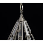 NL81409 Char Diamond Pendant 3 Light Polished Nickel
