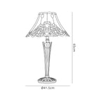 NL82749 Charlie Tiffany Table Lamp Red / Orange / Crystal / Black