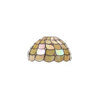 NLK00339 Chrisy 1 Light Up Lighter Pendant With 30cm Tiffany Shade Beige/Clear Crystal/Black