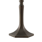 NLK00369 Chrisy 1 Light Octagonal Table Lamp With 30cm Tiffany Shade Beige/Clear Crystal/Aged Antique Brass