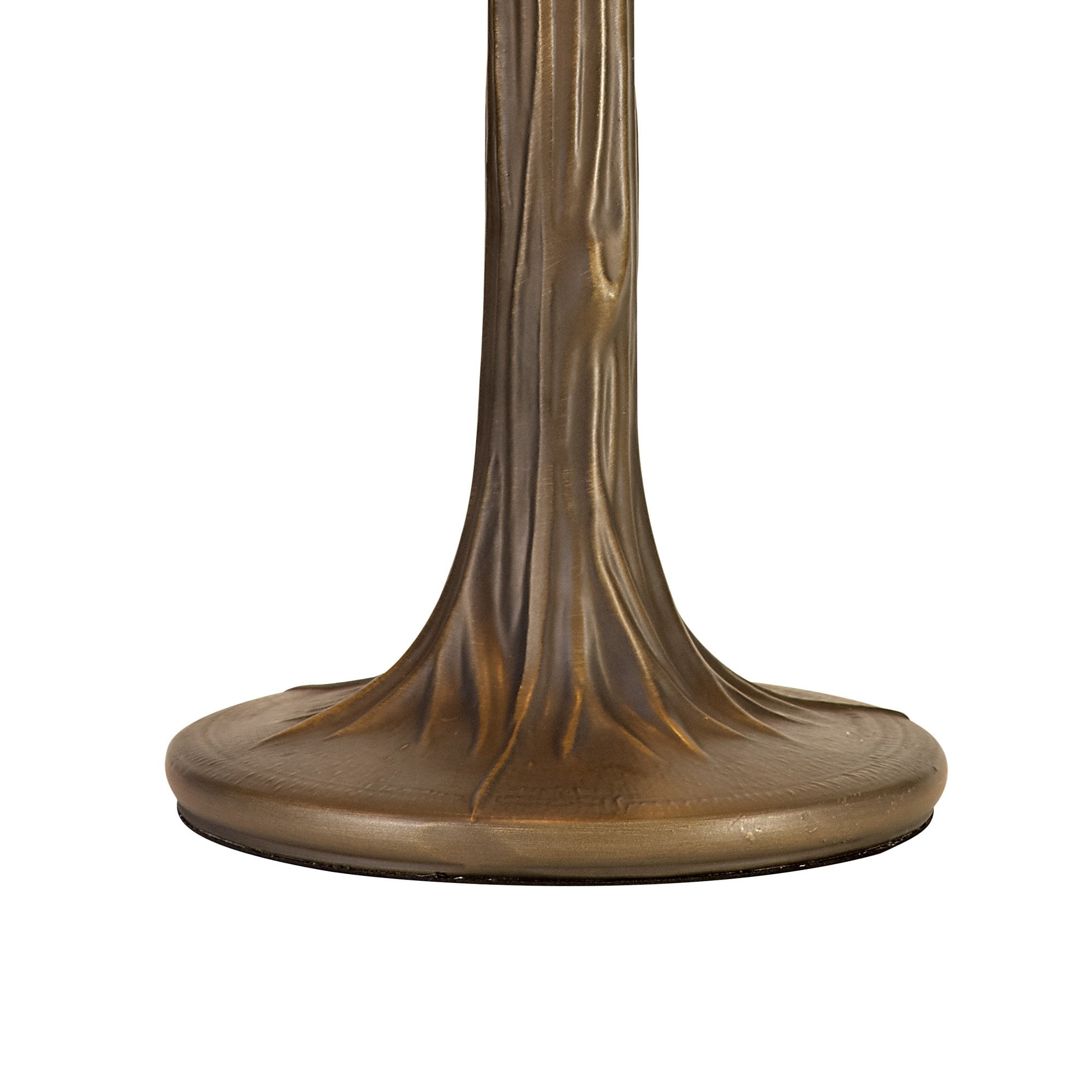 NLK00449 Chrisy 2 Light Tree Like Table Lamp With 40cm Tiffany Shade Beige/Clear Crystal/Aged Antique Brass