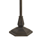 NLK00529 Chrisy 2 Light Octagonal Floor Lamp With 40cm Tiffany Shade Beige/Clear Crystal/Aged Antique Brass