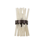 NL83649 Clover 2 Light Wall Light Brown Oxide / Champagne Glass