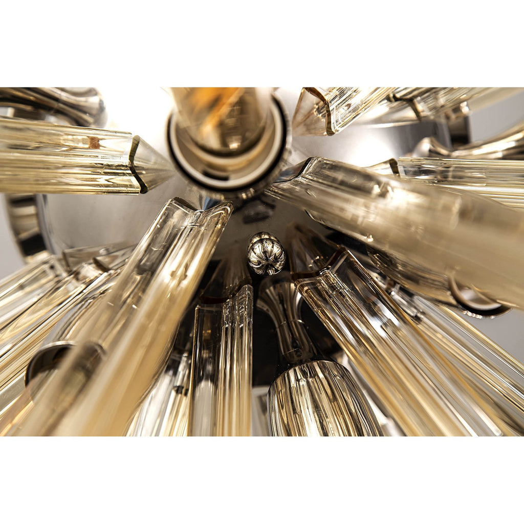 NL85089 Clover 8 Light Semi Flush Brown Oxide / Champagne Gold Glass