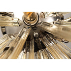 NL85089 Clover 8 Light Semi Flush Brown Oxide / Champagne Gold Glass