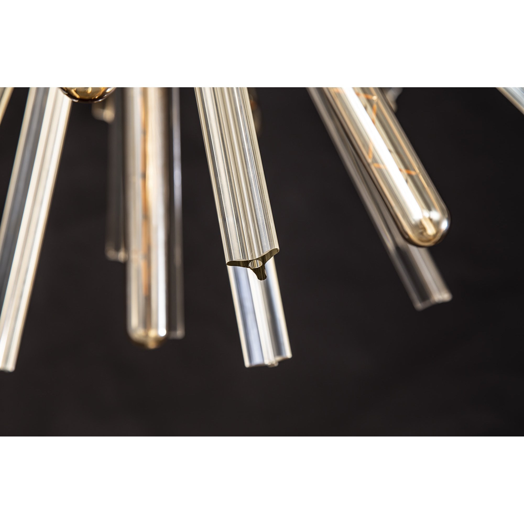 NL85089 Clover 8 Light Semi Flush Brown Oxide / Champagne Gold Glass