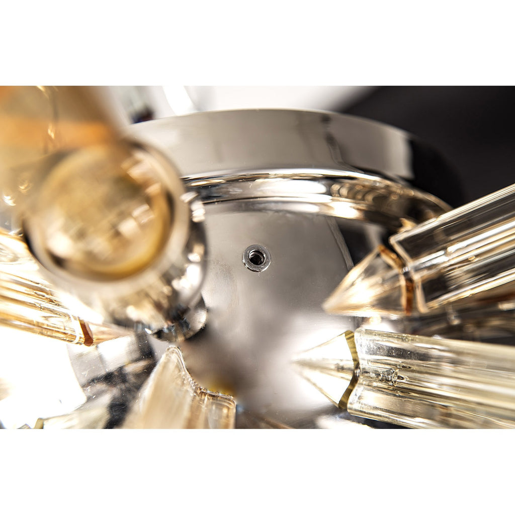 NL85089 Clover 8 Light Semi Flush Brown Oxide / Champagne Gold Glass