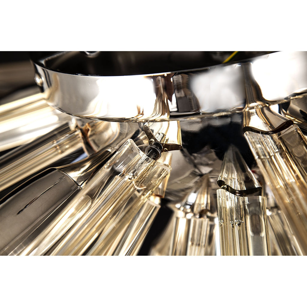 NL85089 Clover 8 Light Semi Flush Brown Oxide / Champagne Gold Glass