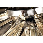 NL85089 Clover 8 Light Semi Flush Brown Oxide / Champagne Gold Glass