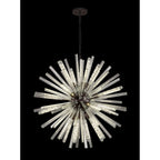 NL85189 Clover 16 Light Round Pendant Brown Oxide / Clear Glass