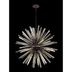 NL85199 Clover 16 Light Round Pendant Brown Oxide / Smoke Glass
